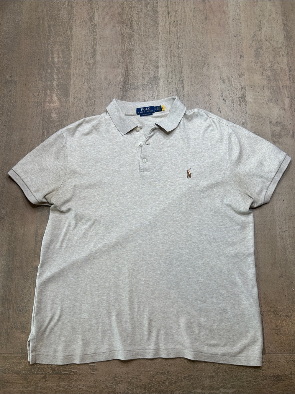 Polo by Ralph Lauren Men's Heather Light Tan/beige Polo Shirt